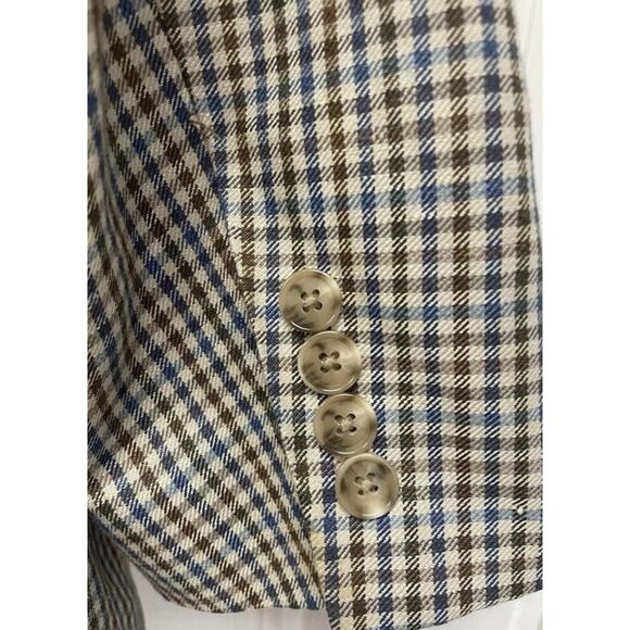 Tommy Hilfiger Blazer Jacket Mens 42R Blue Plaid Classic Preppy Smart Casual - Picture 7 of 10